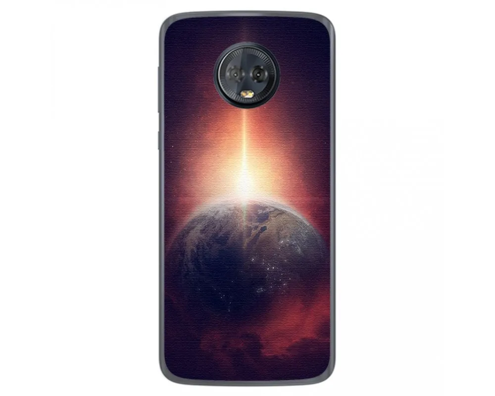 Чехол гелевый из ТПУ для Motorola Moto G6 Plus с рисунком земли|Бамперы| |