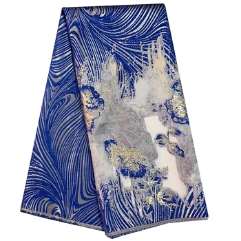 

Royal Blue Nigerian Gilding Lace Fabric 2020 High Quality Lace African Lace Fabric For Wedding Dress French Tulle Lace JK19