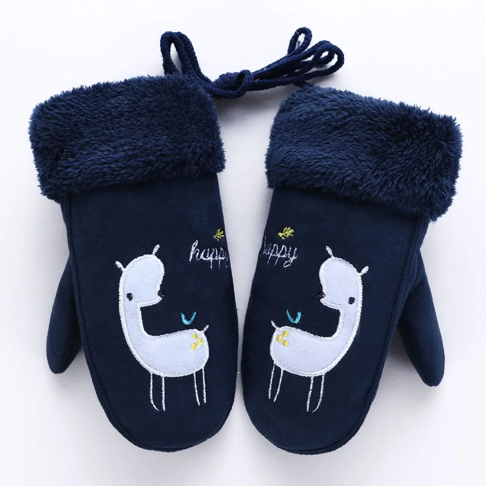 Children's Winter Gloves Cartoon Gloves Plus Girls Boys Twist Full Finger flip Wrist Warm Mittens Gloves#G2