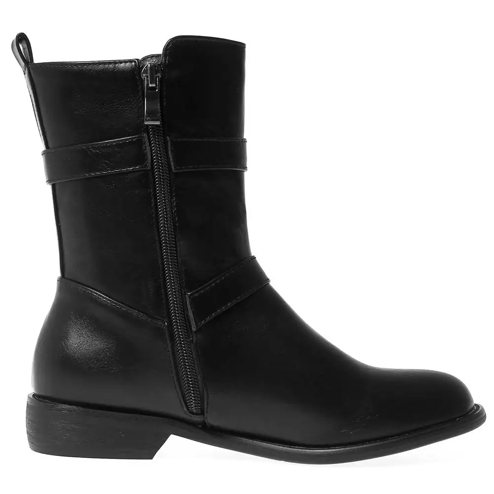 BONJOMARISA Plus Size 33-46 Elegant Fake Leather Booties Ladies OL Flat Ankle Boots Women 2019 Casual Low Heels Shoes Woman BONJOMARISA Plus Size 33-46 Elegant Fake Leather Booties Ladies OL Flat Ankle Boots Women 2019 Casual Low Heels Shoes Woman