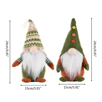 

2020 New Handmade Christmas Elf Decoration Standing Swedish Gnome Tomte Toy Doll Ornament