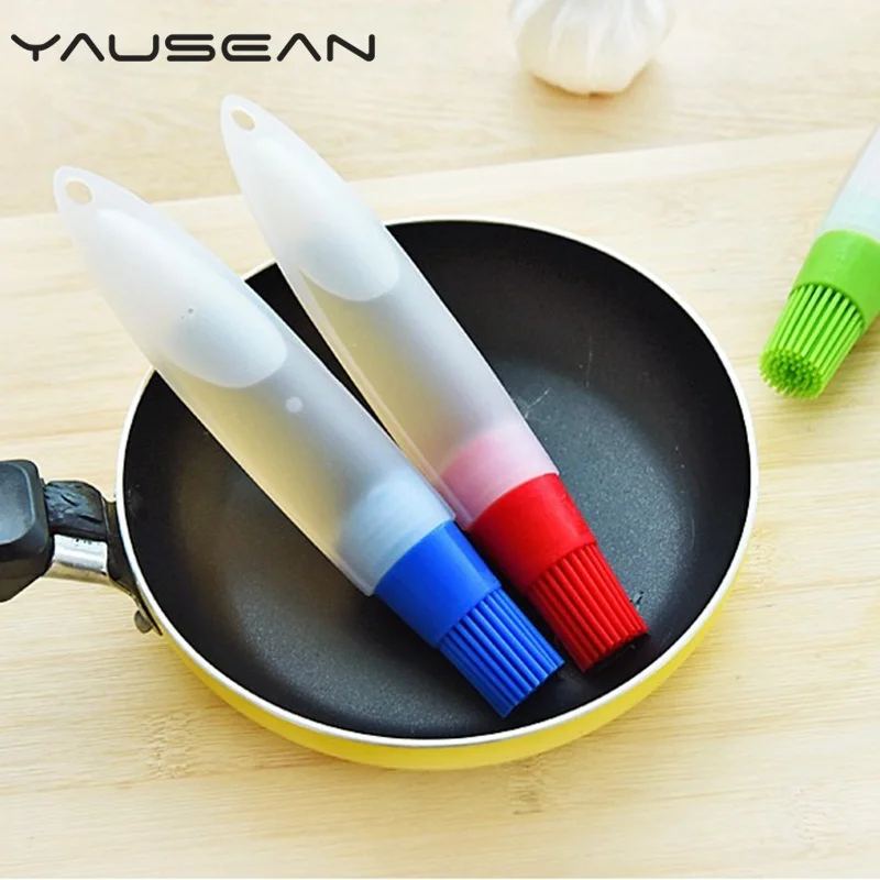

2PCS Creative practical silicone oil brush with oil big bottle pancake barbecue baking tool high temperature kitchen accessories