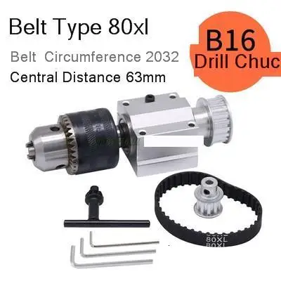 B16Drill chuck 80XL Инструменты для сверления оси в сборе Малогабаритный ничего питания мини Тип Столярный токарный станок электрическая дрель Dy запчасти dremel аксессуары - Цвет: B16Drill chuck 80XL