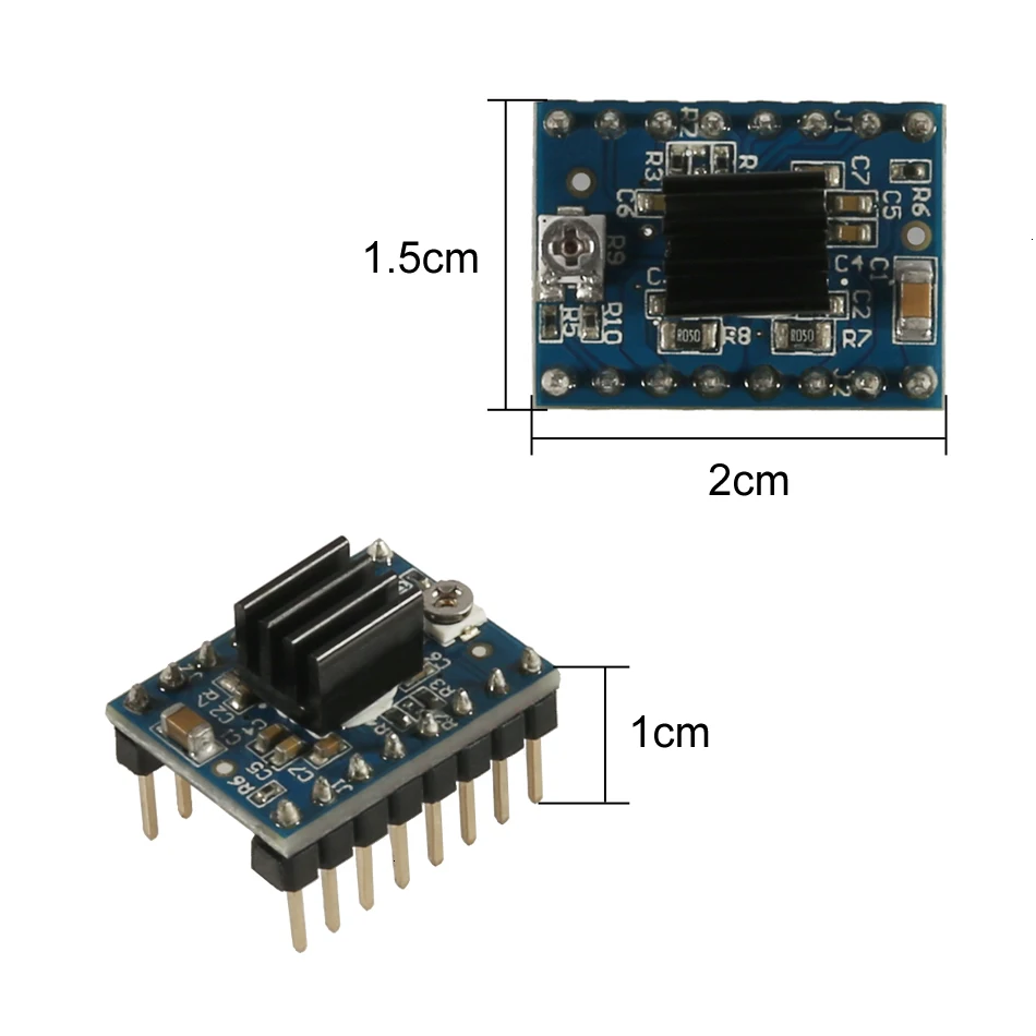 3D-принтеры StepStick DRV8825 A4988 Драйвер шагового двигателя постоянного тока с радиатором Перевозчик Reprap 4-слойные PCB пандусы заменить A4988 драйвер
