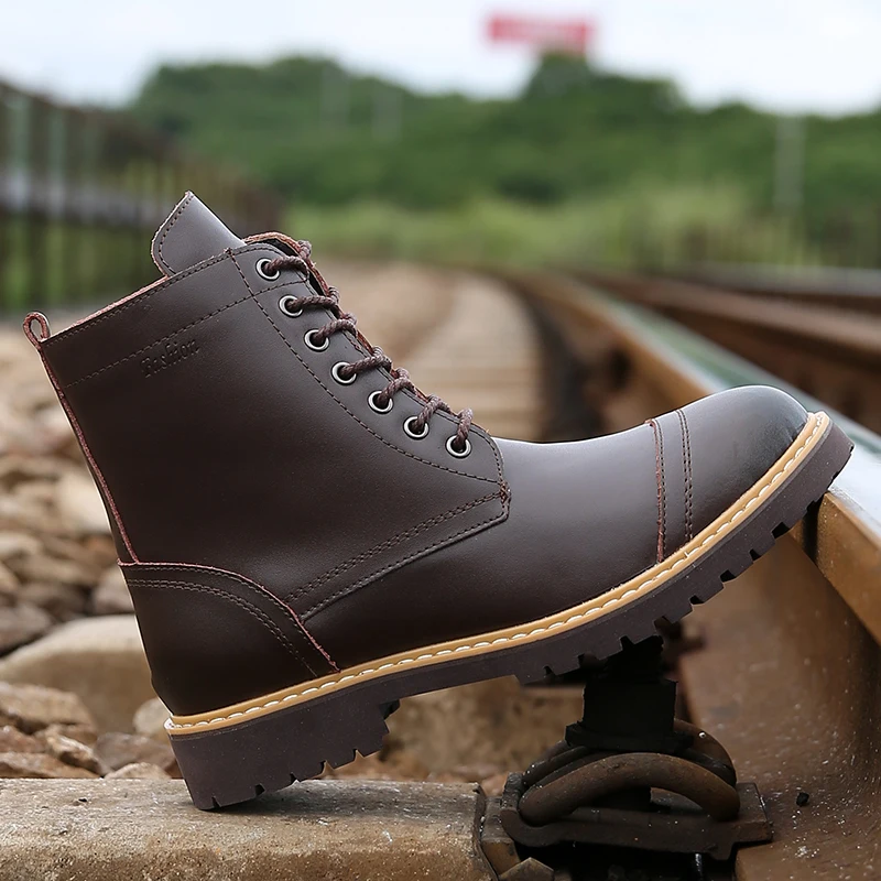 Мужские s botas hombre Martin модные зимние мужские ботинки на плоской подошве уличные рабочие ботинки для походов мужские Ботинки Martin Homme, большие размеры 38-46