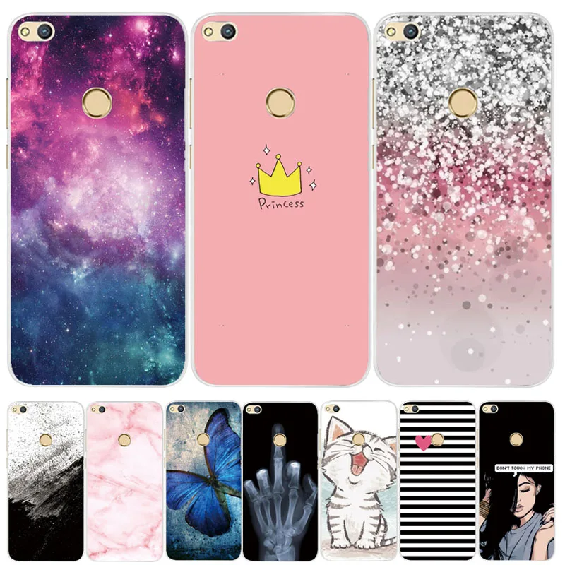 Phone Case for Huawei P8 P9 Lite 2017 Soft Silicone TPU Pattern Print Coque P10 P20 P30 Pro P40 E Cover | Мобильные телефоны и