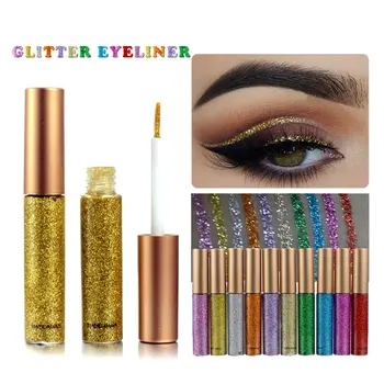 

High Quality Glitter Liquid Eyeliner Waterproof Makeup Eyeliner Metallic Shining Glitter Eyeshadow Pigment