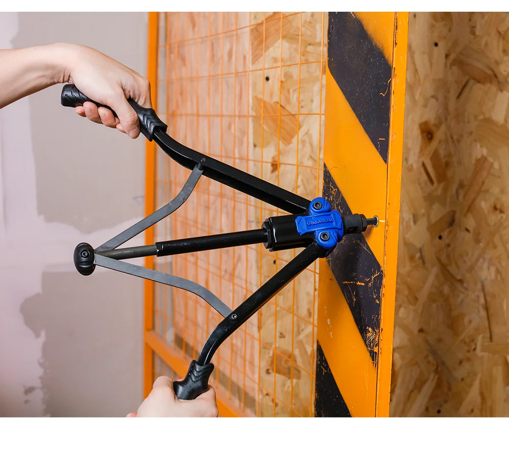 High Leverage Rivet Nut Tool Kit with Metric and SAE Mandrels