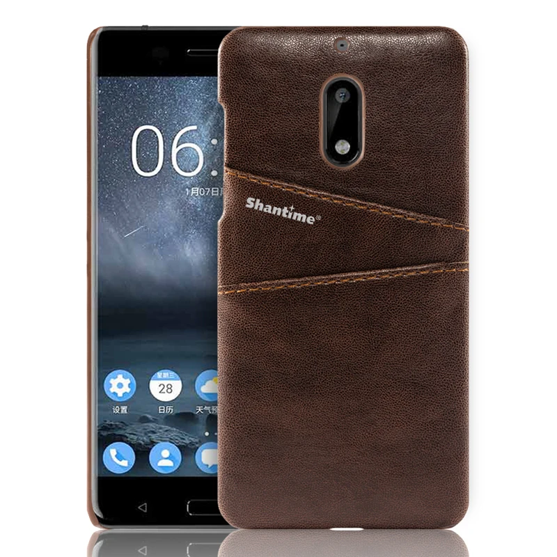 Для Nokia 3,1 5,1 5,1 Plus кожаный чехол для Nokia 6 Nokia 5 задняя крышка бизнес-чехол для Nokia 6,1 6,1 Plus чехол для телефона - Цвет: Coffee