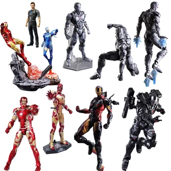 

Marvel Comics Play Arts Kai Marvel 25cm Iron Man change face Super Hero Ironman PVC Action Figures toys Anime figure Toys gifts