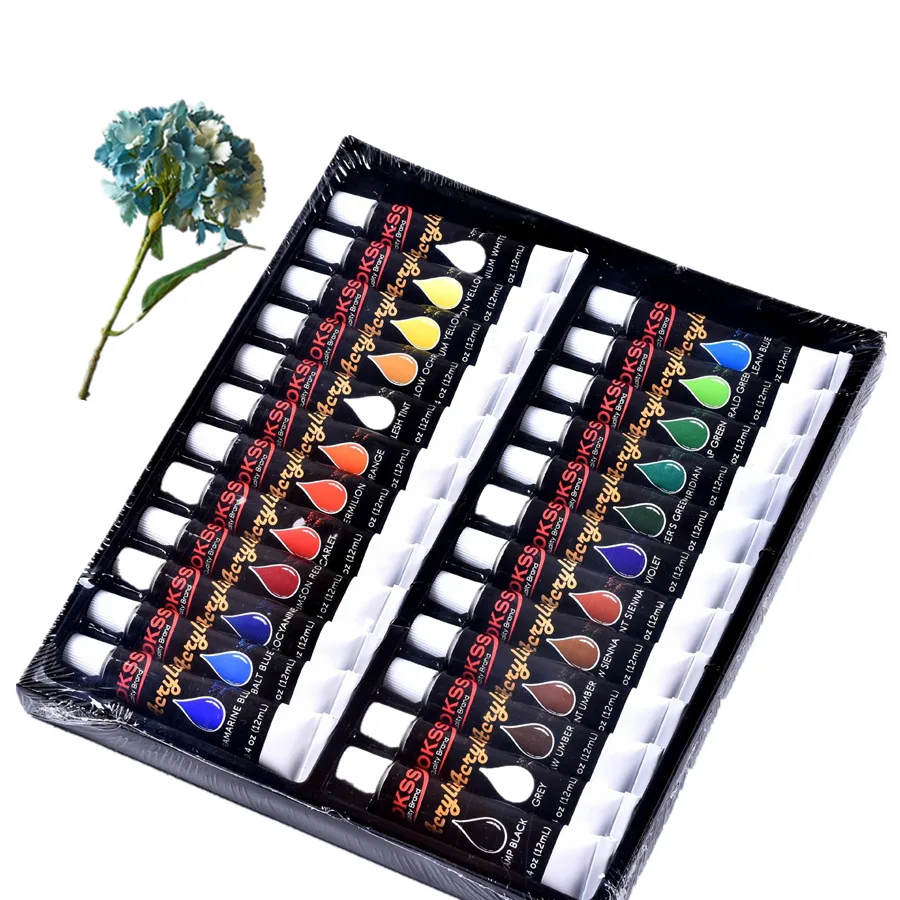 Premium Heavy Body Acrylic Paint Set, 48 Colors W/ Storage Box, Rich  Pigments, Metallic Paints for Canvas Painting 