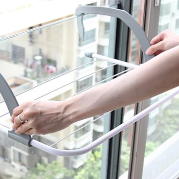 

Folding Clothes Drying Racks Hanger Shelf Creative Balcony Storage Holder Outdoor Indoor Laundry Towel Clothes Drying