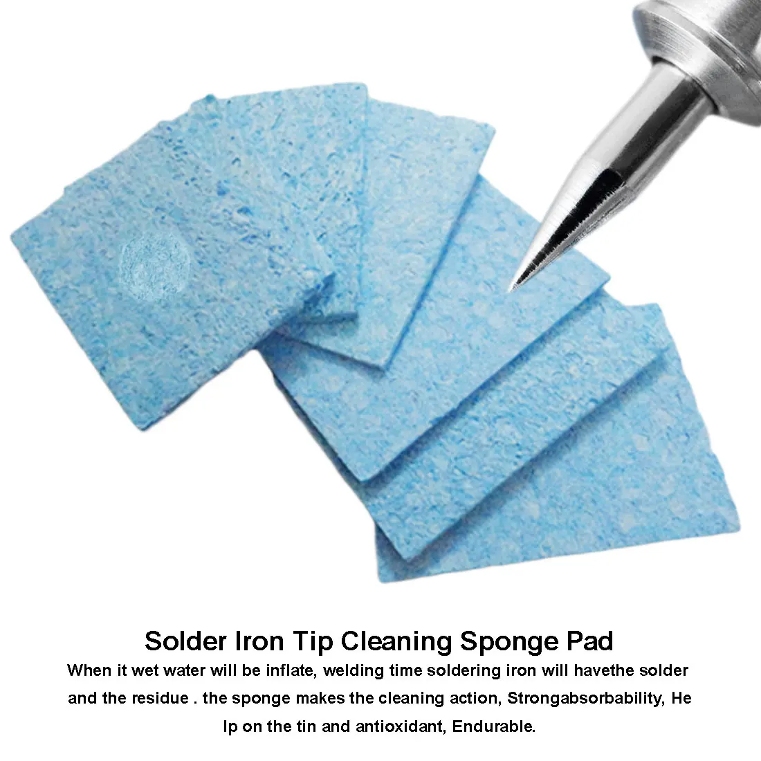 5pcs/lot 6cm*6cm Soldering Iron Solder Tip Welding Cleaning Sponge Pads