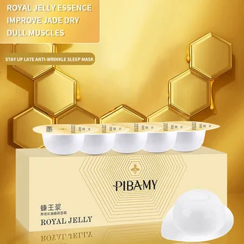 

Royal Jelly Essence Stay Up Night Anti-Wrinkle Sleeping Mask Anti-wrinkle Anti-aging Moisturizing Whitening Cream Mask 7 * 3.8g