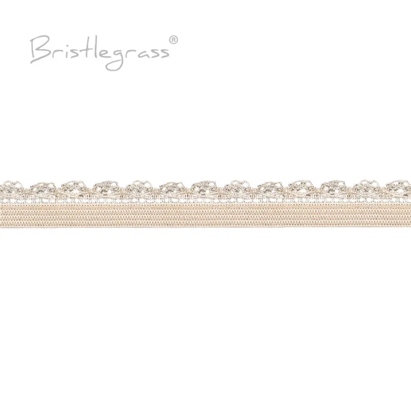 BRISTLEGRASS 2 5 10 Yard 3/8 "10mm Picot Schleife Rüschen Spitze Trim Gummi Dekorative Spandex Bands Stirnband Dessous nähen Handwerk – Detail 12
