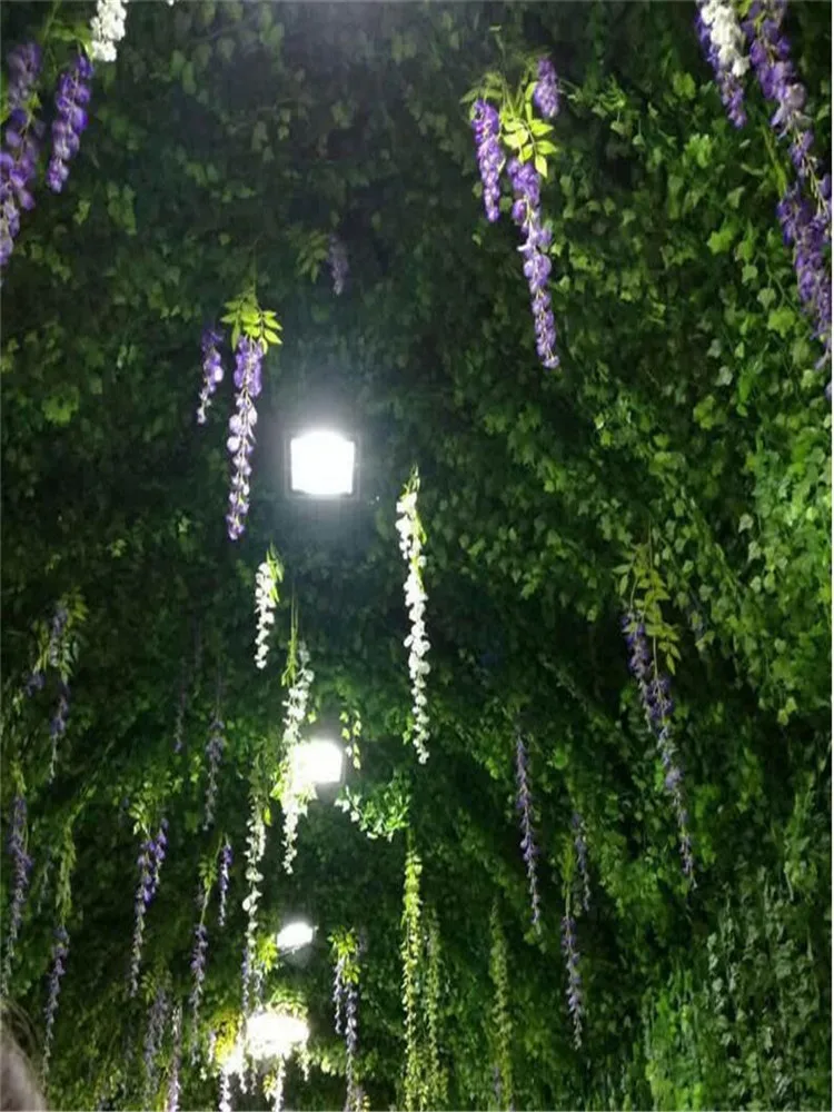 7 Colors Elegant Artificial Silk Flower Wisteria Flower Vine Rattan For Garden Home Wedding Decoration Supplies 75cm and 110cm A