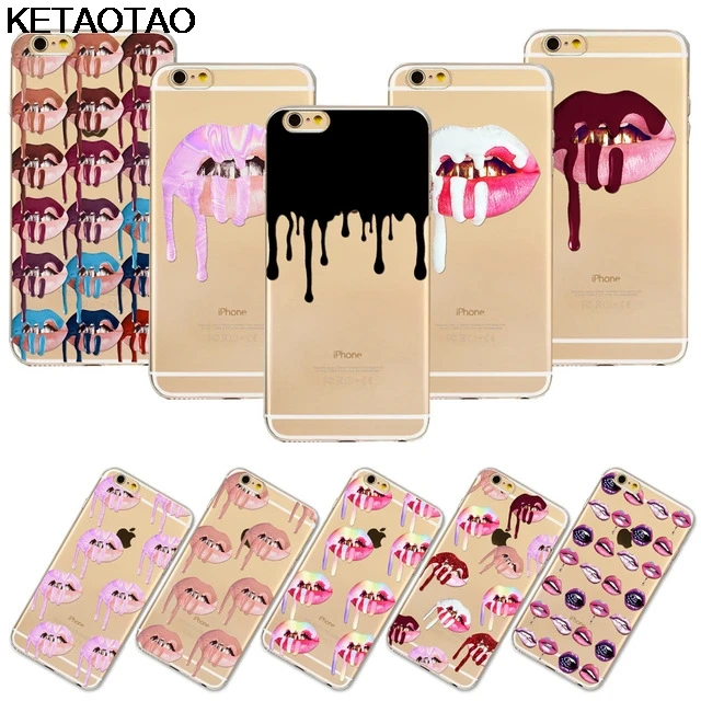 KETAOTAO граффити сексуальная девушка Кайли губы телефонные чехлы для iPhone 4S 5C 5S 6 6S 7 8 Plus X силиконовые прозрачные мягкие ТПУ чехлы