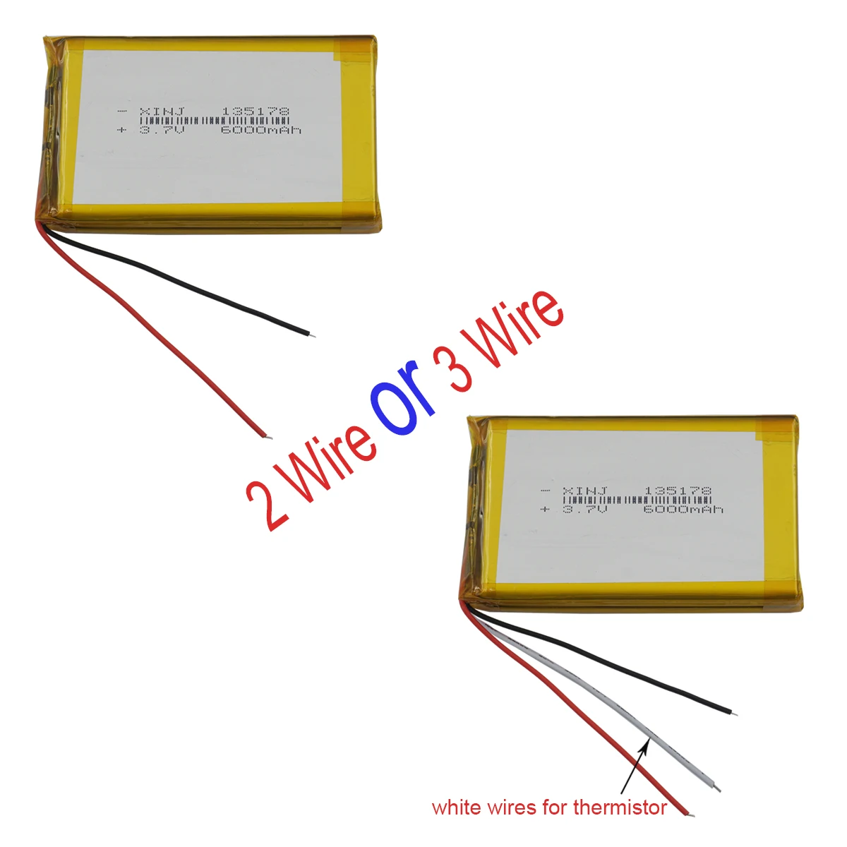 ポータブルリチウムポリマー電池,3.7v,6000mah,22.2wh,充電式2または3