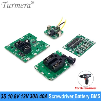 Turmera 4s 14.4V 16.8V 40A 30A BMS batteria al litio scheda di protezione bilancia spina cc per trapano elettrico cacciavite batterie uso