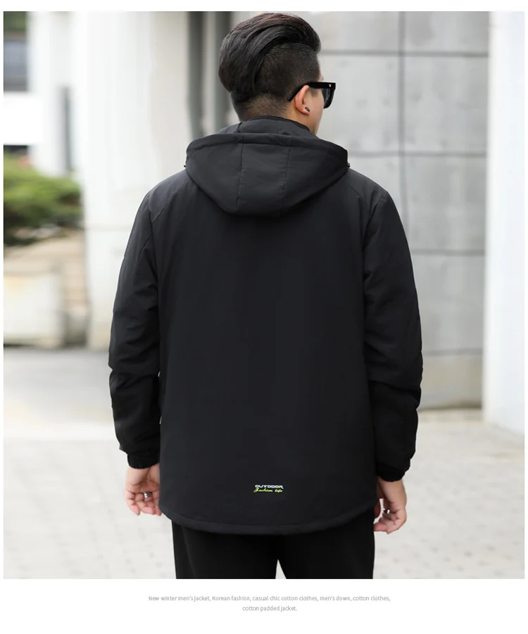 Новинка, большие размеры 10XL 9XL 8XL 7XL 6XL, Мужская Флисовая Куртка с капюшоном, Мужское пальто, повседневные однотонные куртки, хлопковые мужские куртки