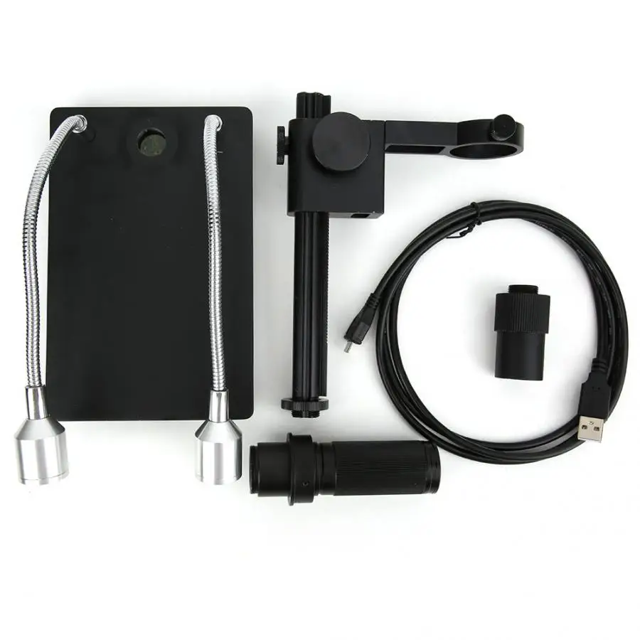 

Microscope Stand Aluminum Alloy Microscope Adjustment Lifting Bracket with Light 150X Zoom Lens Set