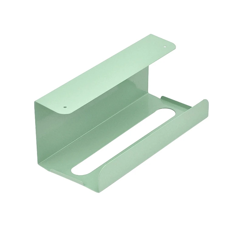 Bathroom Kitchen Paper Towel Rack Free Punch Wrought Iron Paper Holder Household Napkin Creative Rack Cabinet Door Napkin Holder - Цвет: GR