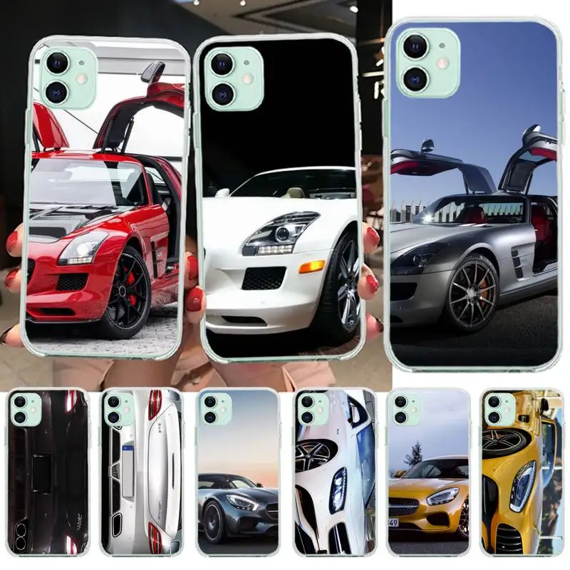 

YJZFDYRM Cool Car AMG Coque Shell Phone Case for iPhone 11 pro XS MAX 8 7 6 6S Plus X 5S SE 2020 XR cover