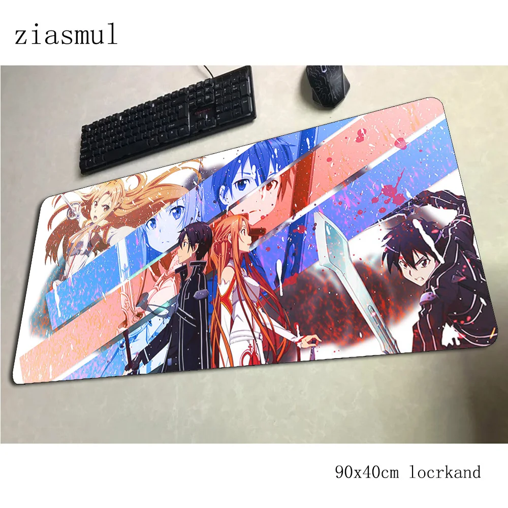 Sao коврик для мыши 90x40 см mousepads locrkand лучший игровой коврик для мыши геймер esports персонализированные коврики для мыши Клавиатура ПК коврик