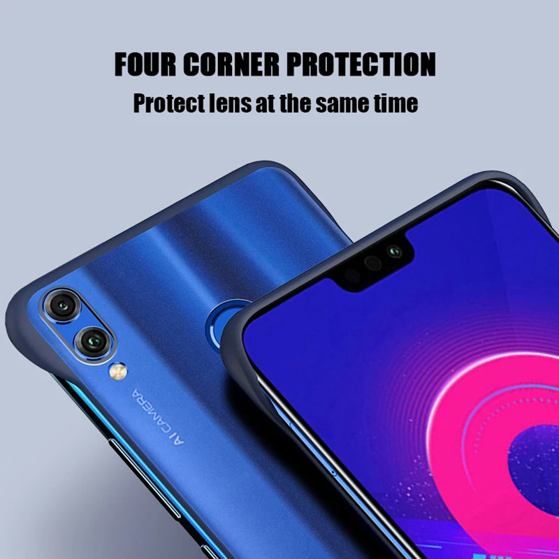 Бескаркасный чехол для huawei Honor 9X Pro чехол Ультратонкий матовый PC противоударный чехол для задней панели для huawei Honor 8X с закаленным стеклом