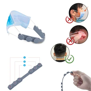 

200pcs/lot Mask Buckle Third Gear Adjustable Anti-Slip Mask Grips Extension Hook Mask Hanging Buckle Ear Pain Relieved Mask Hook