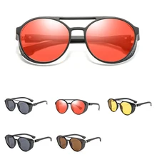 Унисекс Мода плоский Топ стимпанк походные очки UV400 ретро очки-антифары круглая рамка очки для альпинизма мужские и женские