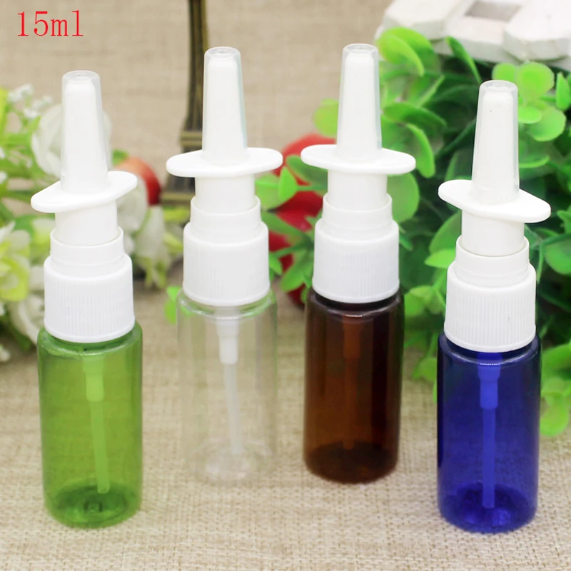 

(100pcs) 15ml Empty Brown/Blue Perfume Spray Bottle ,Plastic Packing Bottle 15cc Travel Size Clear Mist Spray Bottle