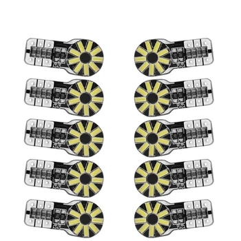 

10 PCS Car LED T10 192194168 W5W LED bulb 18 SMD 3014 car taillight dome white DC 12V Canbus light error-free auto parts