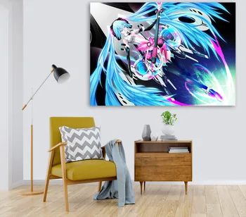 

[Self-Adhesive] 3D Hatsune Miku 159 Japan Anime Wall Stickers Mural Decal Wall Murals AJ WALLPAPER Belly