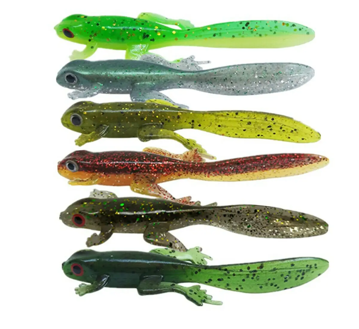 

15Pcs Soft Silicone Frog Bait Rubber Worm Wobblers Soft Lure For Sea 8cm/3.6g Fishing Tackle Pesca