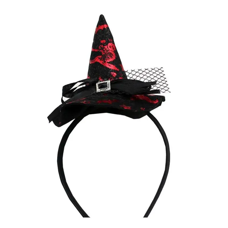 

Children Halloween Headband Feather Party Witch Hat for Costume Dress up Party