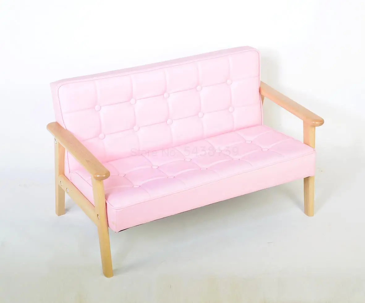 Children's Sofa Boy Girl Baby Sofa Chair Princess Reading Solid Wood Sofa Kindergarten Double Small Sofa - Цвет: Old farmer  12