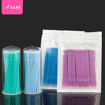 

Cotton Swabs Disposable Plastic Nail Eyelashes Extension Mini Individual Applicators Home Make Up Cotton Soft Swab 100Pcs/Box
