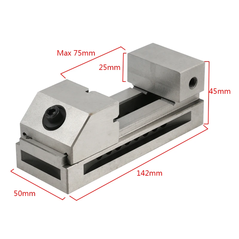 

2" 2 inch Fast Moving Vise CNC Vise Gad Tongs Plain Vice High Precision Machine Vise For Surface Grinding Milling EDM Machine