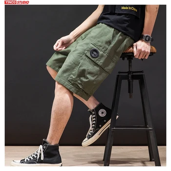 

Dropshipping Men Summer Printed Oversize Shorts Mens 2020 Knee Length Korean Loose Hip Hop Pants Male Fashion Clothes Shorts 5XL
