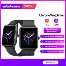 Ulefone relógio pro smartwatch 5atm banda à prova dwaterproof água freqüência cardíaca monitoramento do sono para android ios