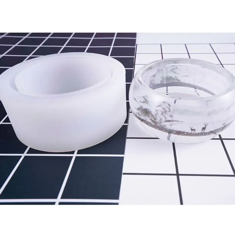 UV Crystal Epoxy Silicone Mold Super Wide Bracelet DIY Handmade Jewelry Resin Model Molds