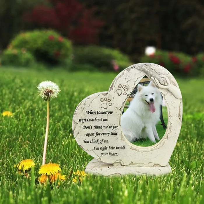 Домашнее животное собака картина надгробия камень маркер табличка крепкий надгробный камень для внутреннего и наружного P7Ding