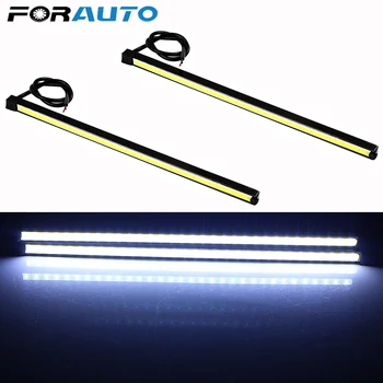 

FORAUTO 20.5cm Car LED Daytime Running lights DRL COB 6000K Fog Lamps Car-styling Auto Accessories