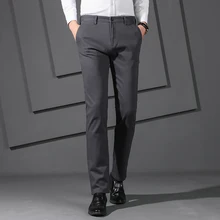 Осень зима брюки мужские стрейч тонкие хлопковые брюки мужские повседневные модные черные брюки для мужчин Calsa Masculina