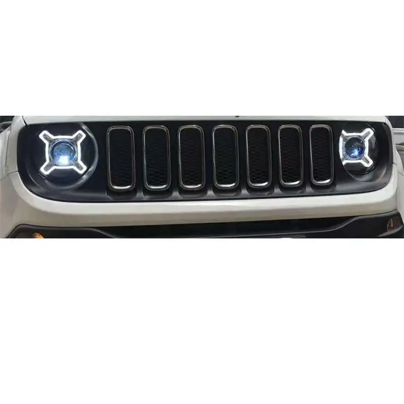Боковой сигнал поворота наружный Luces Para Auto Assessoires Drl светодиодные ходовые огни автомобиля Освещение Фары 17 18 для JEEP Renegade