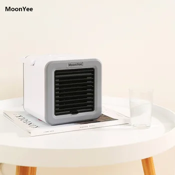

MoonYee MINI Cooling and Heating Fan Air Conditioning Desktop Warm Air Machine Silent Four Seasons Two Speed Wind