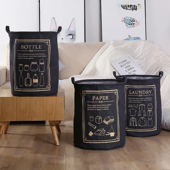

Foldable Laundry Basket Canvas Storage Basket Clothes Storage Bag Kids Toys Organizer Home Sundries Storage Barrel