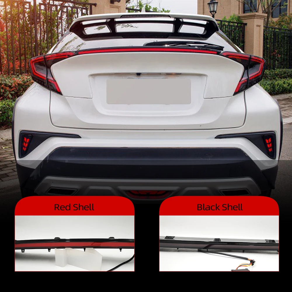 Для Toyota CHR 2016 2017 2018 2019 задний бампер багажник фонарь светодиодный отражатель
