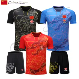 Футболки и шорты для настольного тенниса Dragon, для мужчин/женщин/мужчин/детей, футболки для пинг-понга, наборы рубашек для настольного теннис...